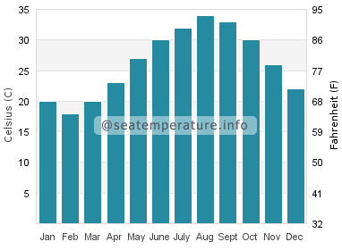 Water temperature in Bushehr