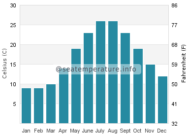 Water temperature in Ca' Savio