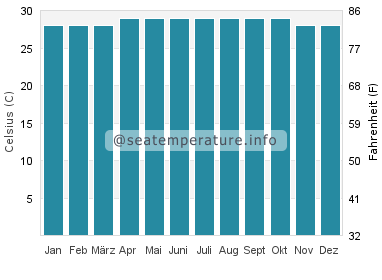 Palm Beach Estates Wassertemperatur