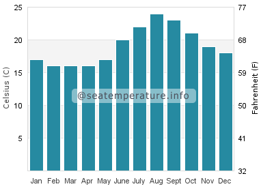 Water temperature in Flores Island