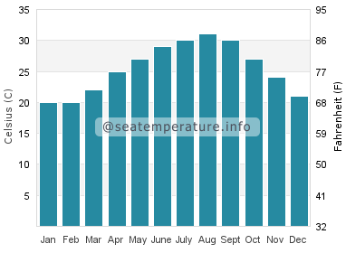 Water temperature in Lighthouse Beach