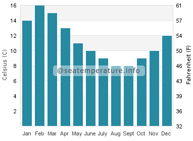 Water temperature in Puerto Manzano