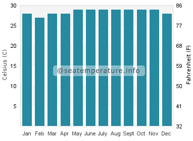 Water temperature in San Ricardo