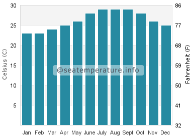 Water temperature in Sewalls Point