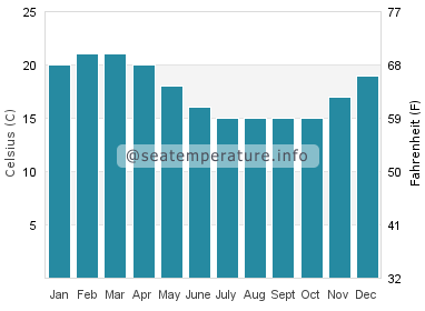 Water temperature in Tairua