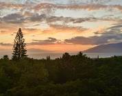 Lanai and West Maui Mountains at sunset