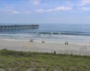 Mid-morning surf at the Jacksonville Beach pier.