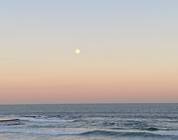 Full Moon Rising Newcastle Beach