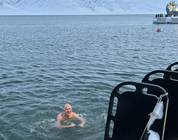 Refreshing swim in the harbor