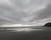 Ballygalley swimmer on the beach