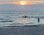 Sunset at old silver beach