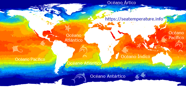 Mapa de temperatura del mar en tiempo real