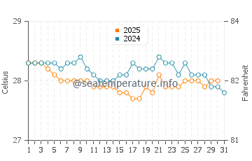 Wassertemperatur Anse-à-Veau im Januar