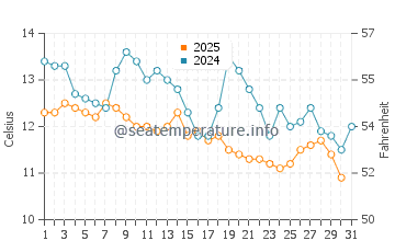Wassertemperatur Bakarac im Januar