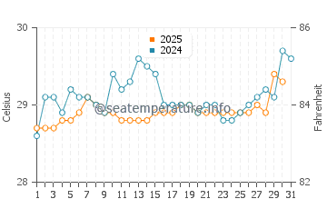 Temperatura vode u Balangan u siječnju