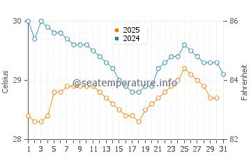 Temperatura vode u Banjarmasin u siječnju