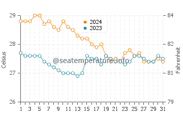 Wassertemperatur Basud im Januar