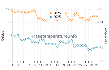 Temperatura vode u Blackie's Beach u siječnju