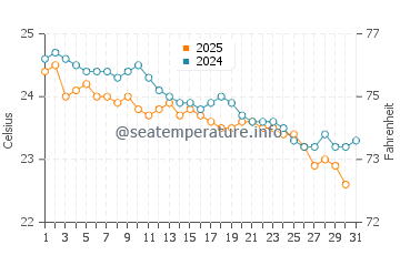Temperature dell'acqua a Ponta Do Sol a gennaio