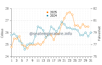 Temperature dell'acqua a Campinas a gennaio