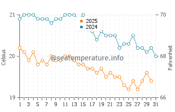 Wassertemperatur Caniço im Januar