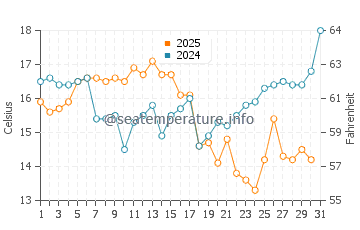 Wassertemperatur Chigualoco im Januar