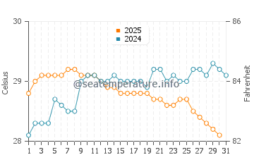 Temperatura vode u Citaritih u siječnju