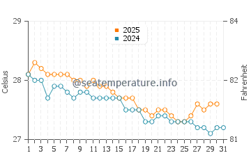 Wassertemperatur Grand-Bourg im Januar