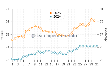 Temperature dell'acqua a Hanga Roa a gennaio