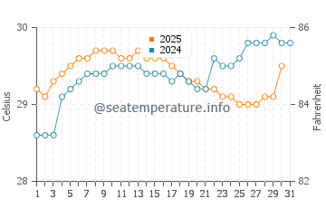 Temperatura vode u Padang u siječnju