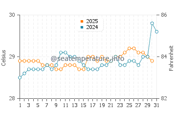 Temperatura vode u Kauman u siječnju