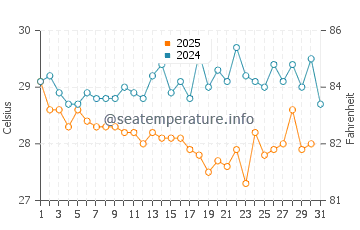 Wassertemperatur Konakridee im Januar