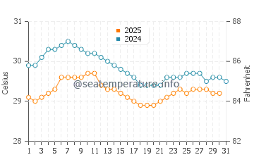 Lailunggi water temp chart in January
