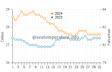 Wassertemperatur Leyte im Januar