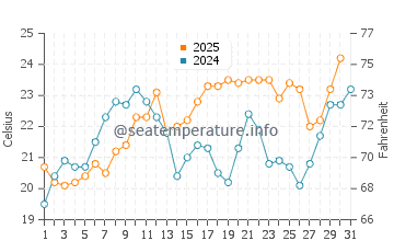 Temperature dell'acqua a Mar de Ajo a gennaio