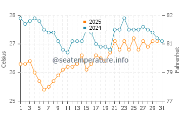 Temperature dell'acqua a Manzanillo a gennaio