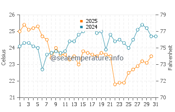 Wassertemperatur Miami im Januar