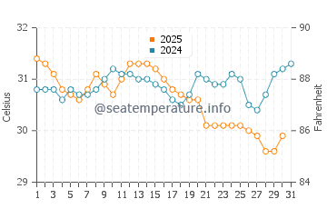 Wassertemperatur Morondava im Januar