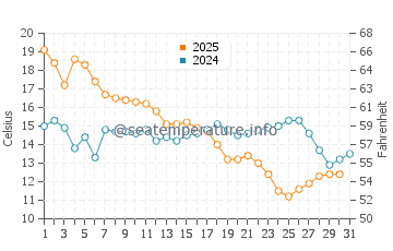 Wassertemperatur Palacios im Januar