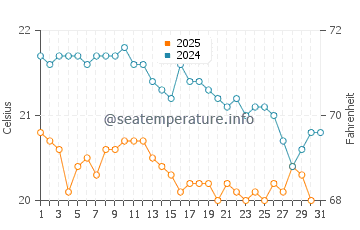 Wassertemperatur Palm-Mar im Januar