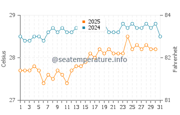 Wassertemperatur Palmas Bellas im Januar