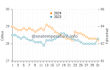 Temperatura vode u Santa Maria u siječnju