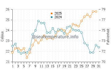 Temperature dell'acqua a Pocitos a gennaio