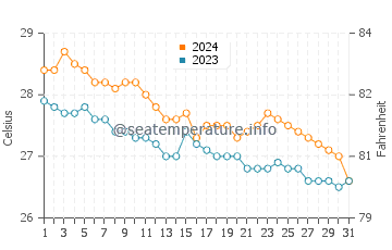 Wassertemperatur Punta im Januar