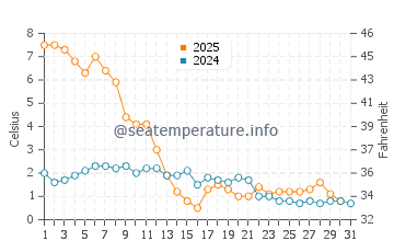 Wassertemperatur Rasŏn im Januar