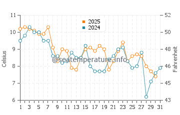 Wassertemperatur Reisui im Januar