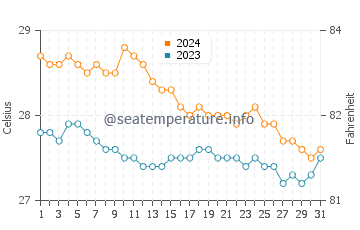 Wassertemperatur Salvacion im Januar