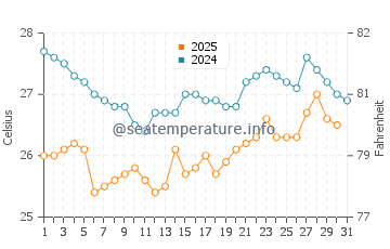 Temperature dell'acqua a San Patricio a gennaio