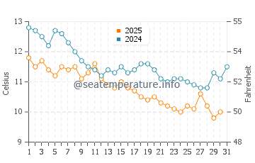 Temperature dell'acqua a Shekvetili a gennaio
