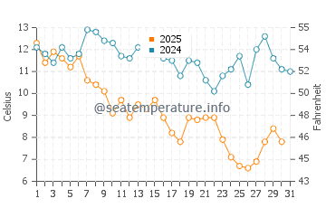 Temperature dell'acqua a Silver Lake a gennaio